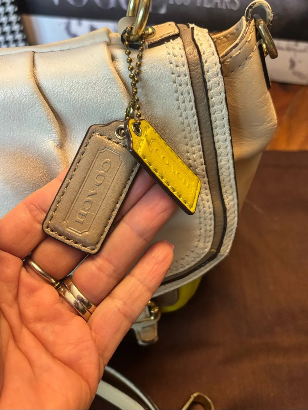 Coach Poppy Colorblock Leather Satchel Crossbody 22269